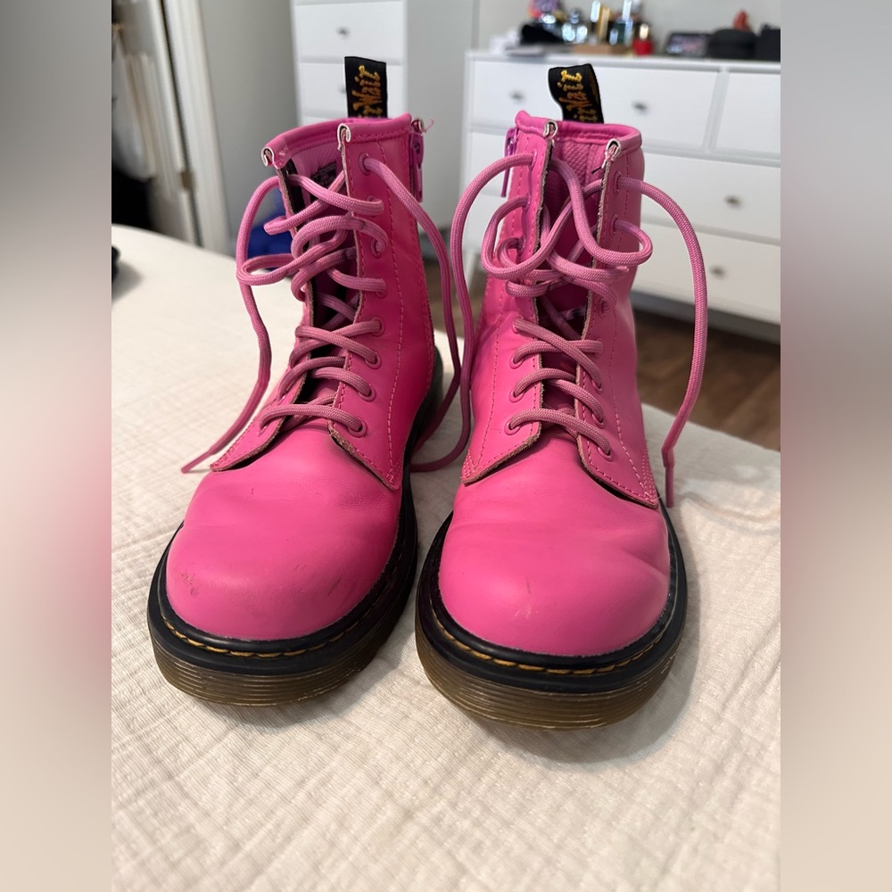 Dr. Martens Pink Combat Boots